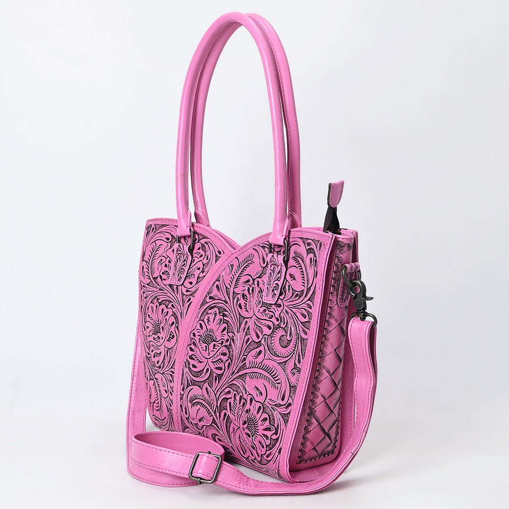Tote Hand Tooled Genuine Leather women bag western handbag purse