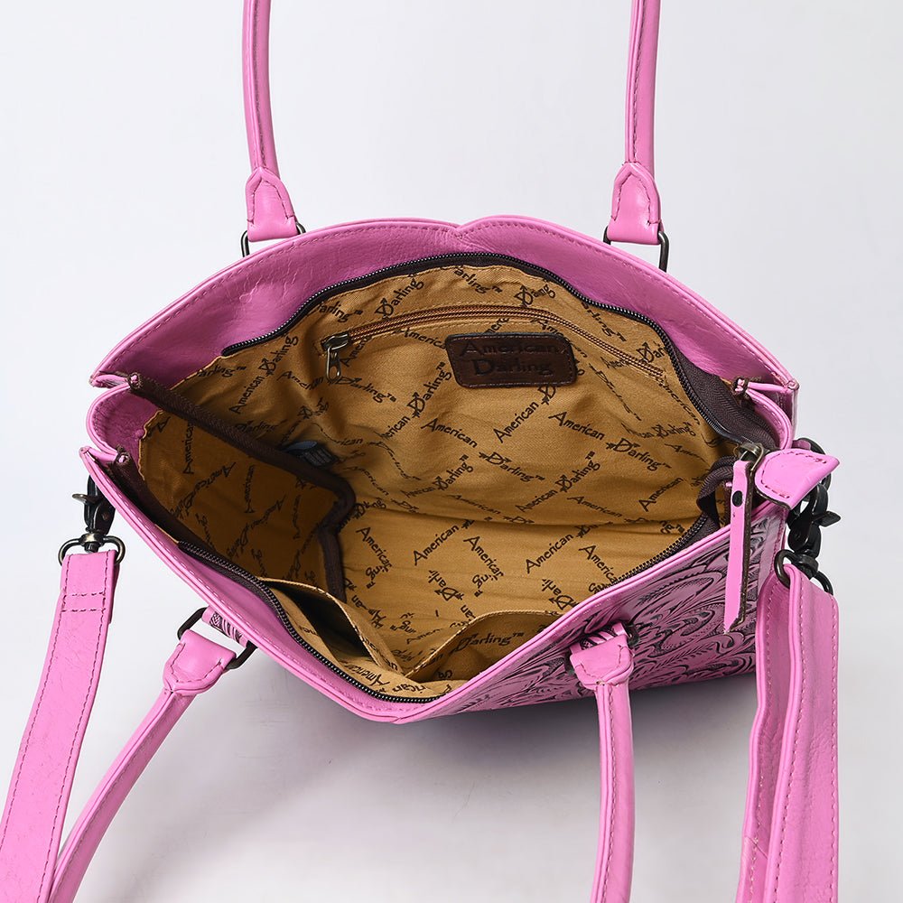 Tote Hand Tooled Genuine Leather women bag western handbag purse