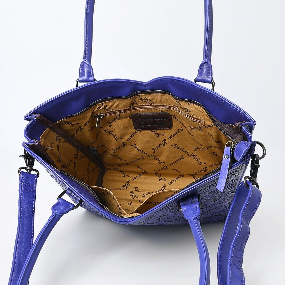 Tote Hand Tooled Genuine Leather women bag western handbag purse