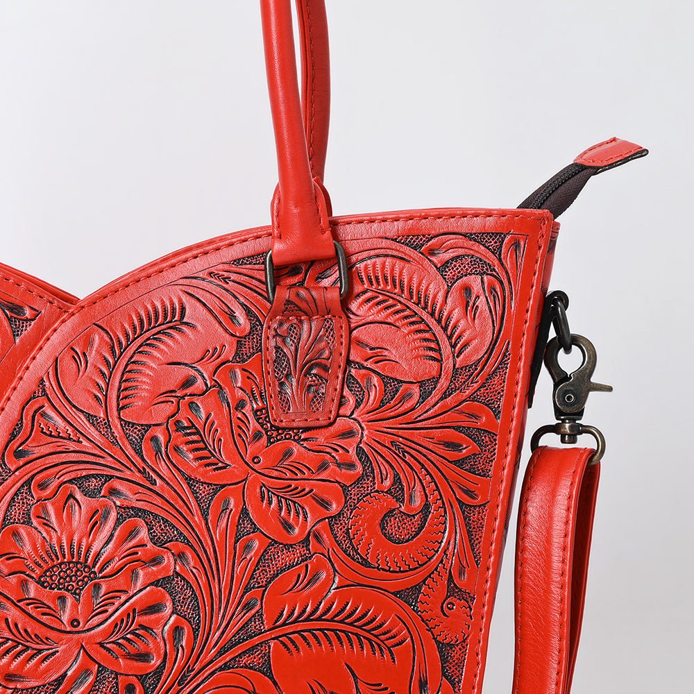 Tote Hand Tooled Genuine Leather women bag western handbag purse