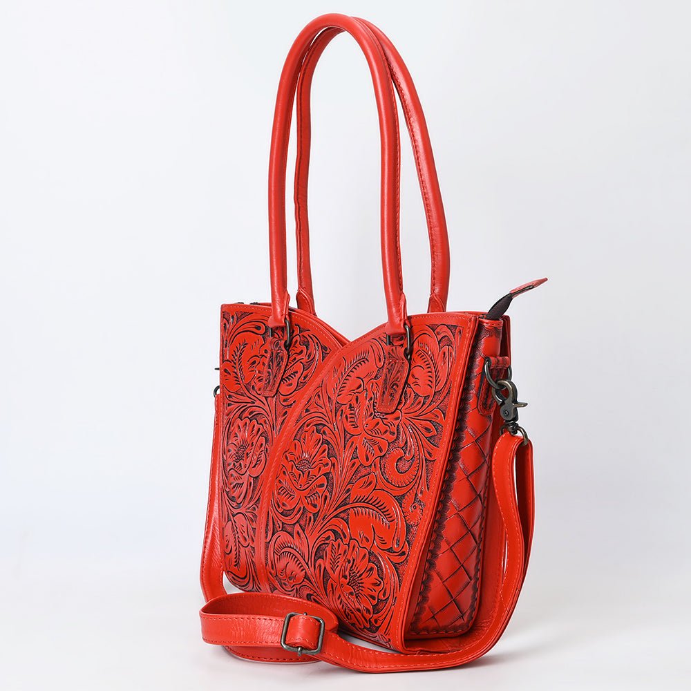 Tote Hand Tooled Genuine Leather women bag western handbag purse