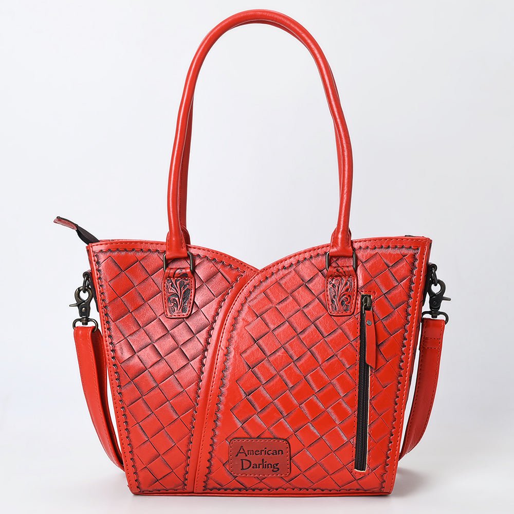 Tote Hand Tooled Genuine Leather women bag western handbag purse