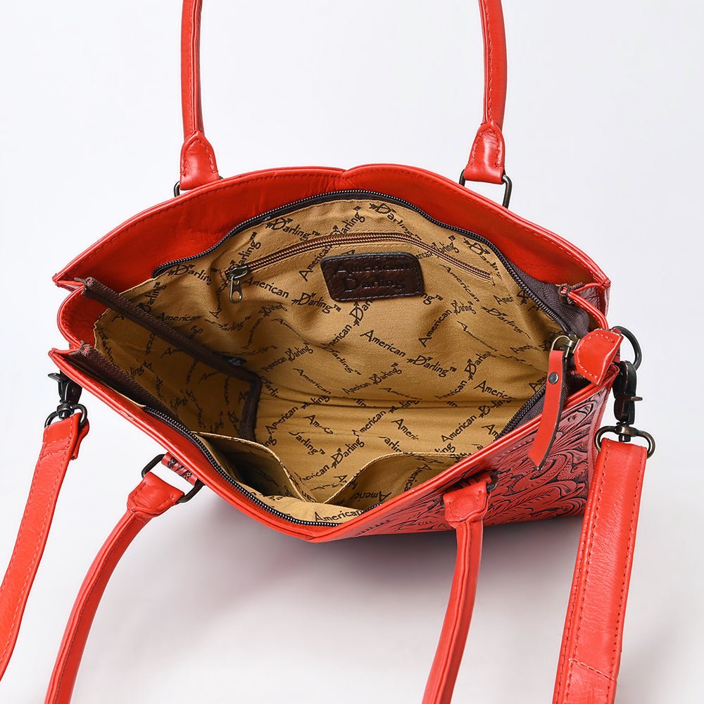 Tote Hand Tooled Genuine Leather women bag western handbag purse