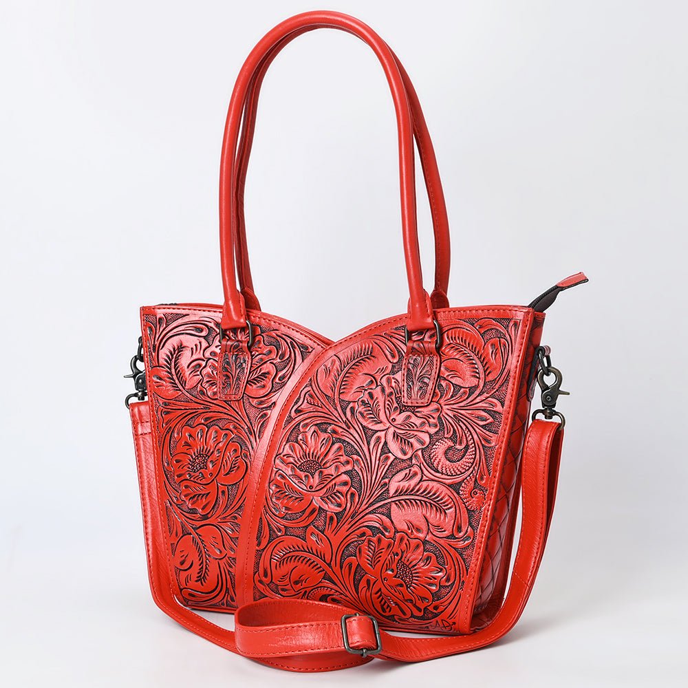 Tote Hand Tooled Genuine Leather women bag western handbag purse