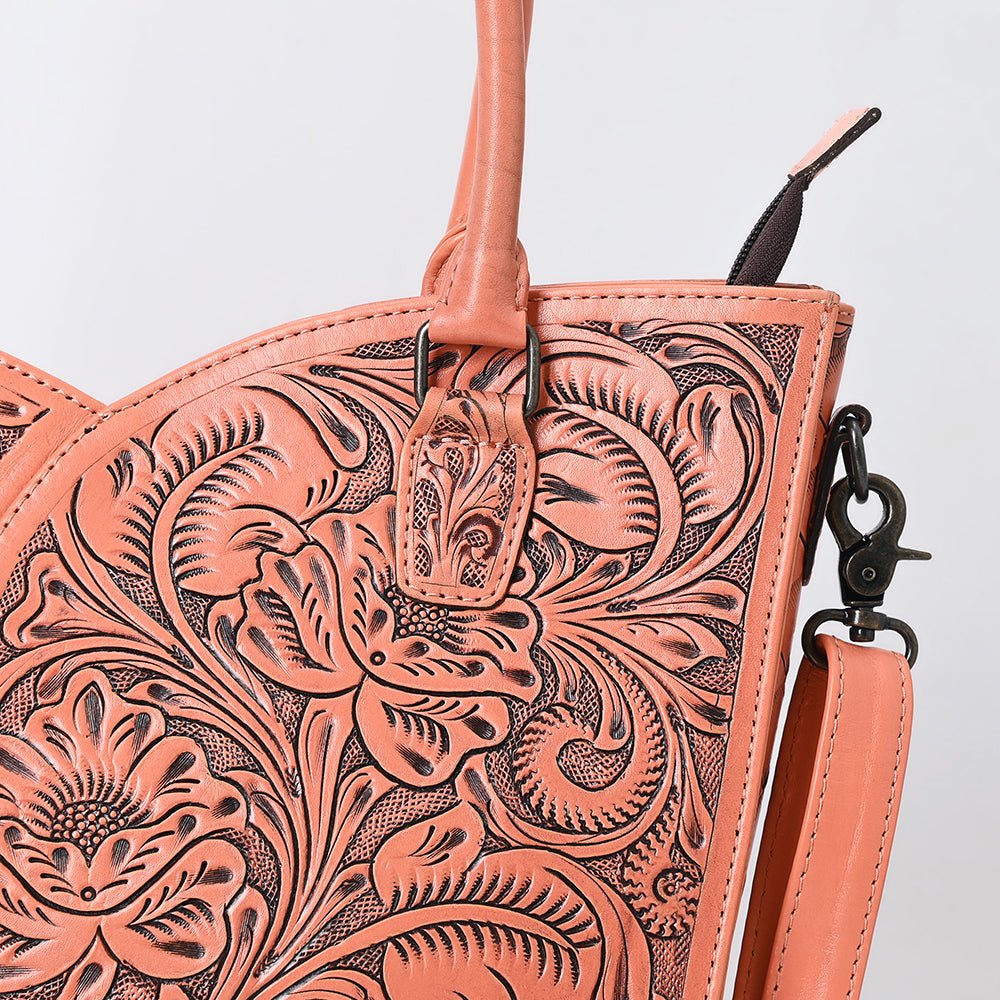 Tote Hand Tooled Genuine Leather women bag western handbag purse