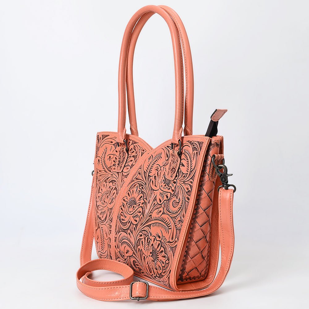 Tote Hand Tooled Genuine Leather women bag western handbag purse