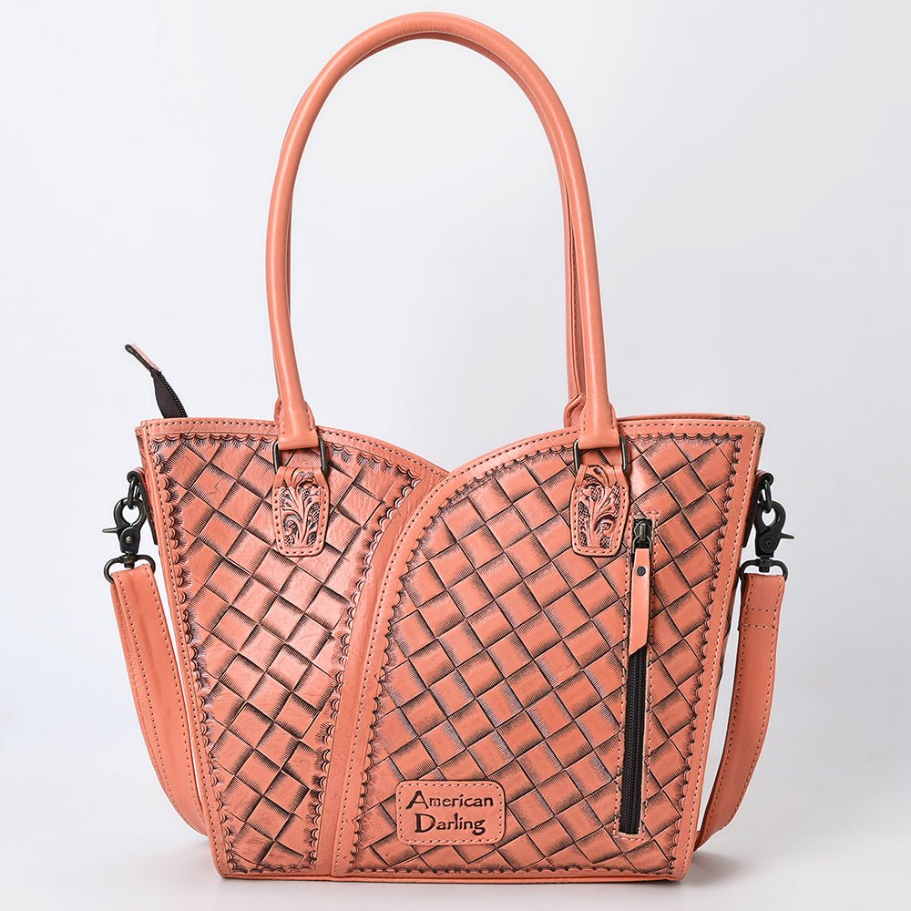 Tote Hand Tooled Genuine Leather women bag western handbag purse