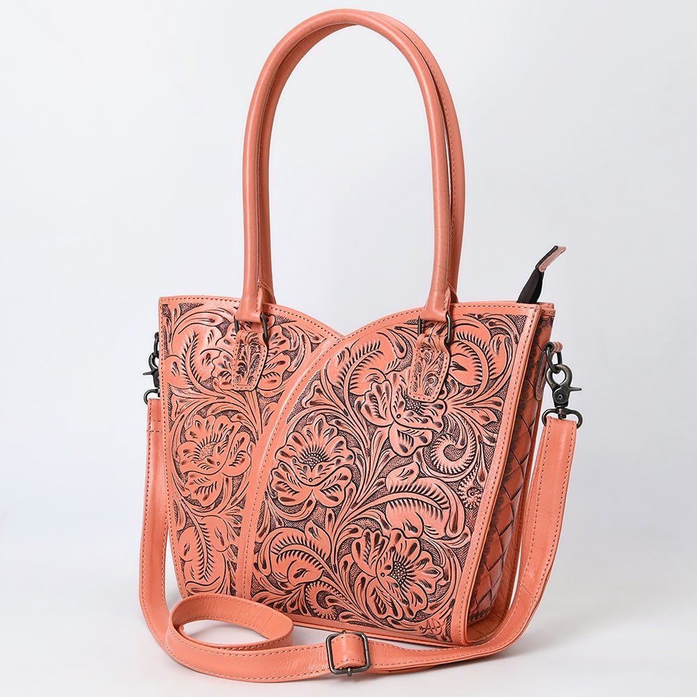 Tote Hand Tooled Genuine Leather women bag western handbag purse