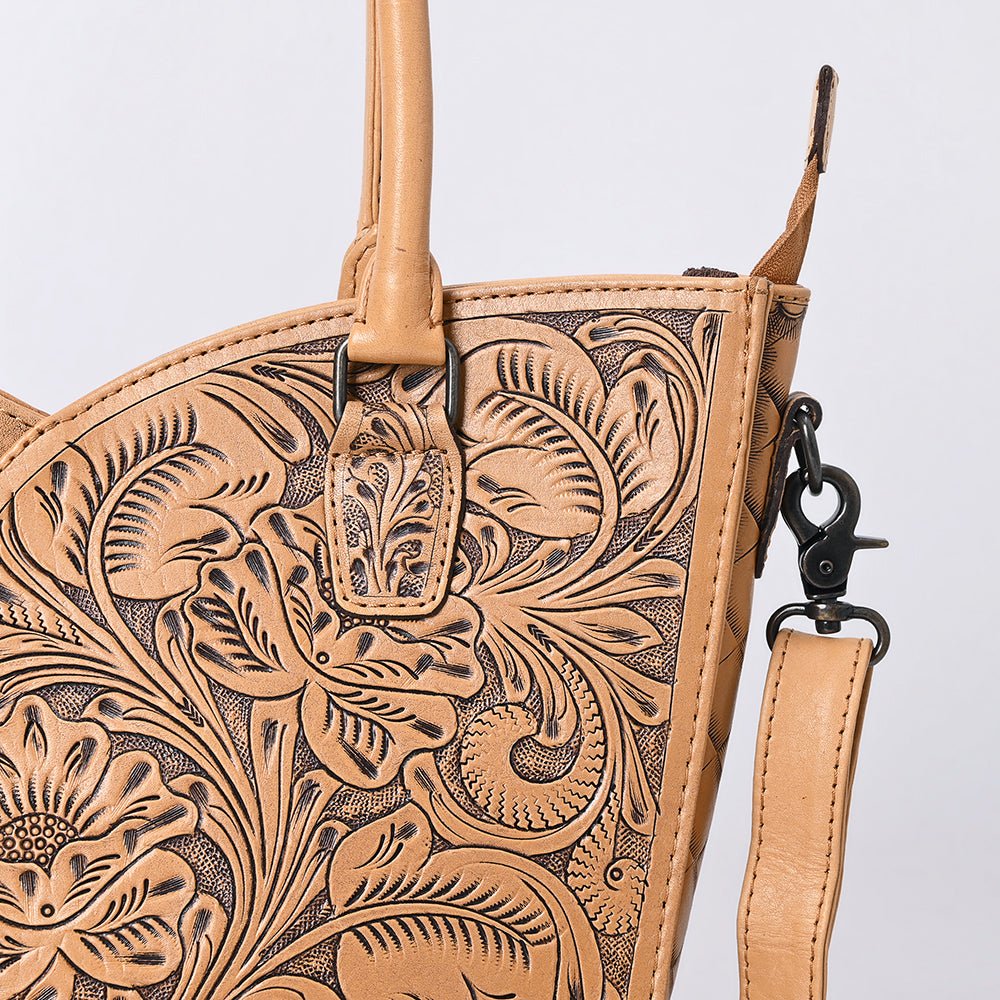 Tote Hand Tooled Genuine Leather women bag western handbag purse