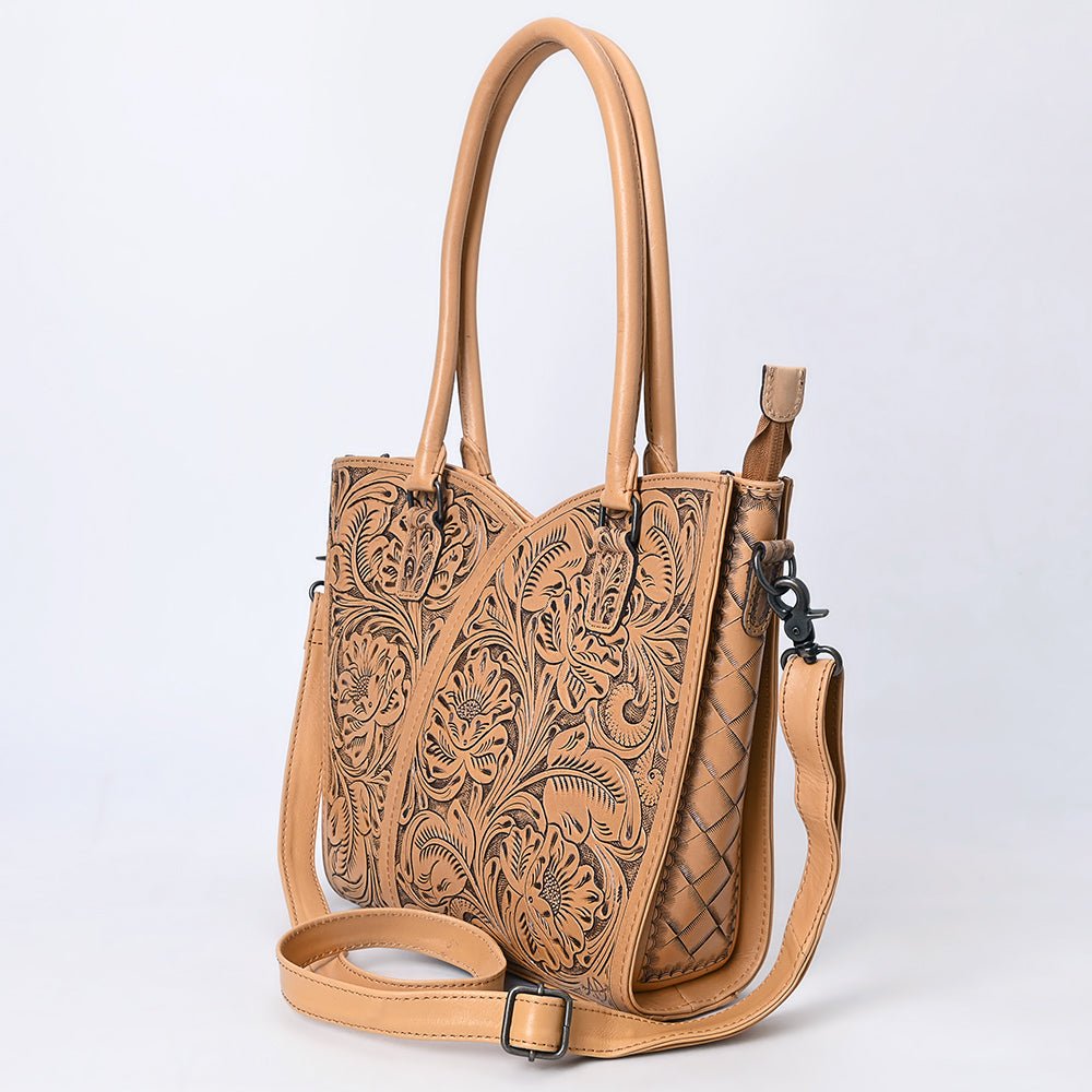 Tote Hand Tooled Genuine Leather women bag western handbag purse