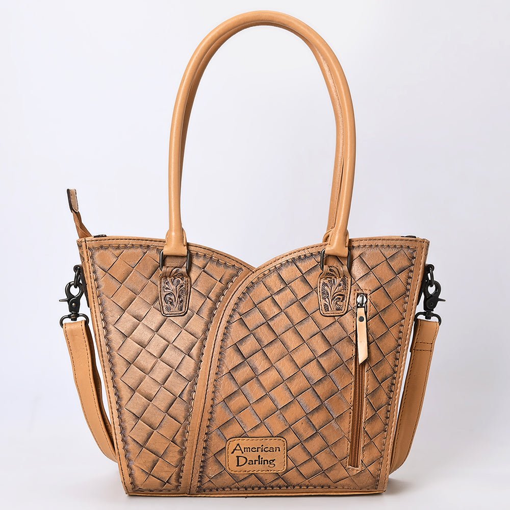 Tote Hand Tooled Genuine Leather women bag western handbag purse