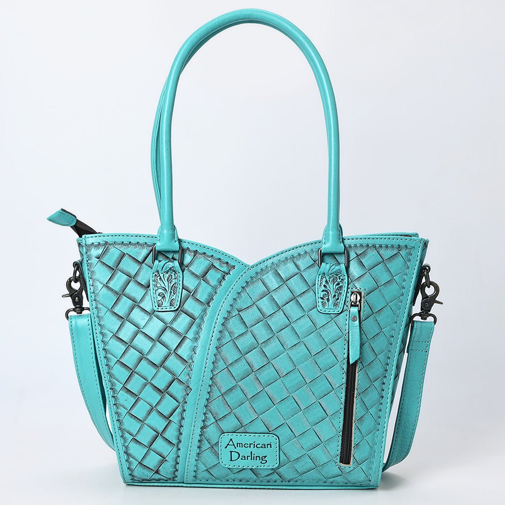 Tote Hand Tooled Genuine Leather women bag western handbag purse