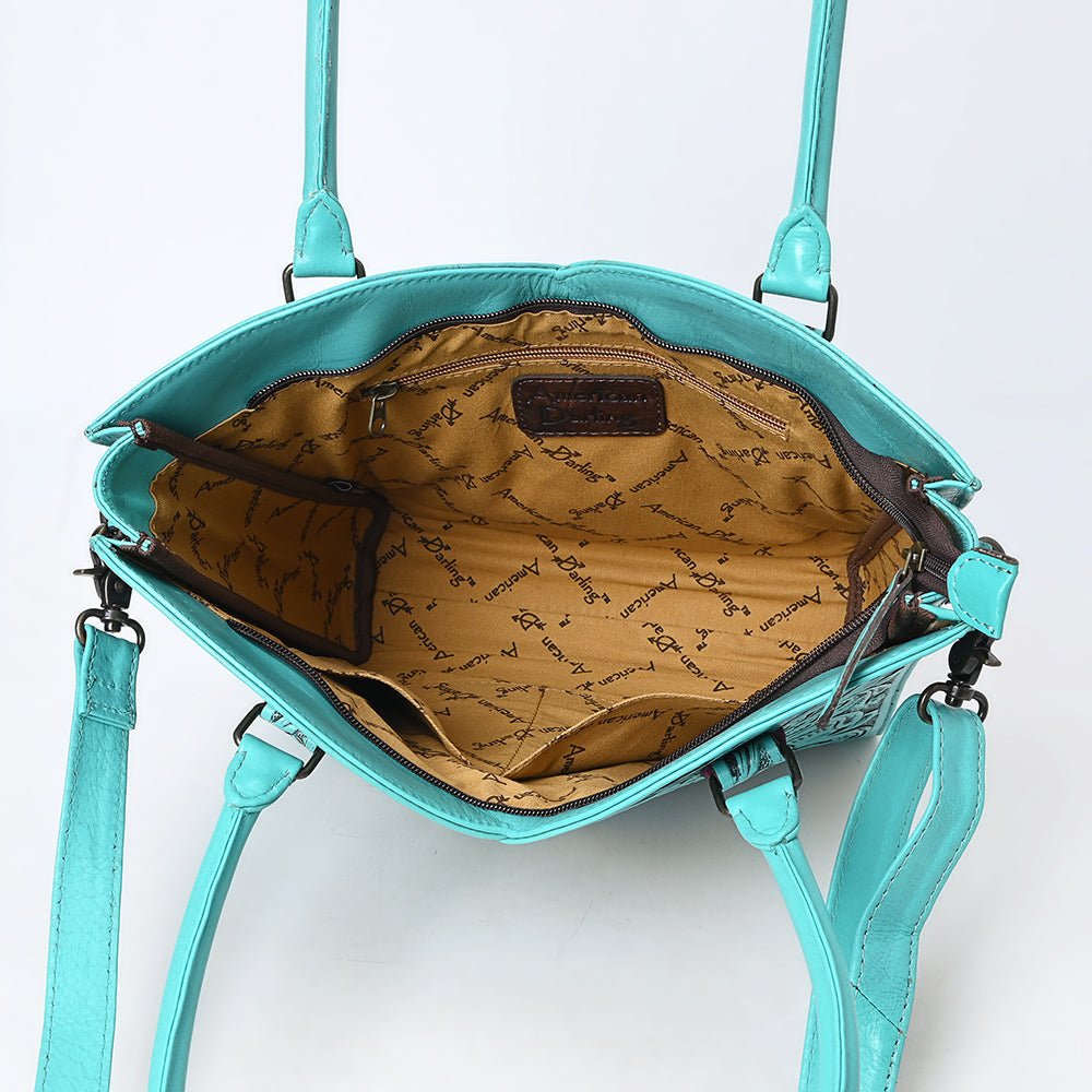 Tote Hand Tooled Genuine Leather women bag western handbag purse