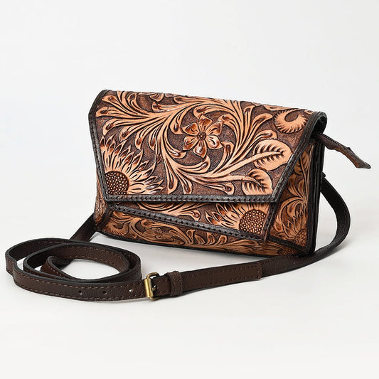 American Darling Clutch Hand Tooled Genuine Leather Women Bag Western Handbag Purse