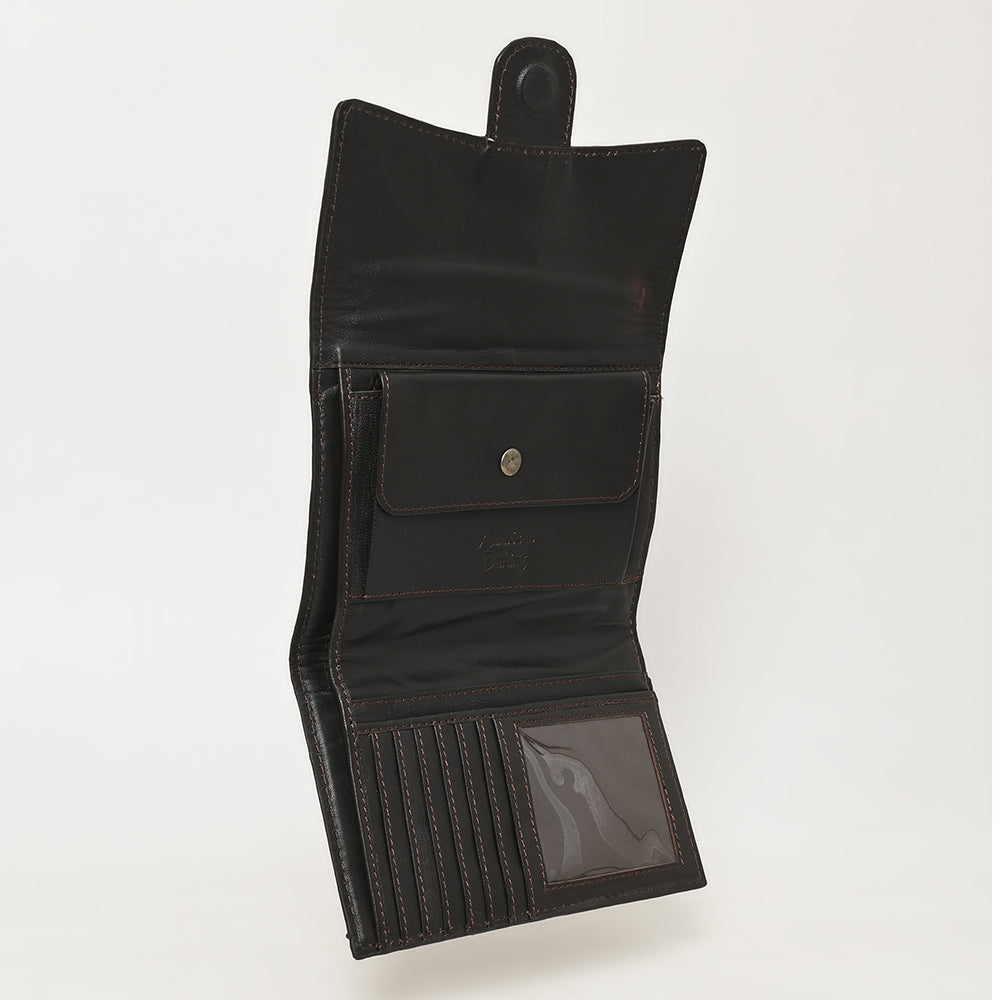 American Darling Adbgz842A Wallet Hand Tooled Hair-On Genuine Leather Women Bag Western Handbag Purse