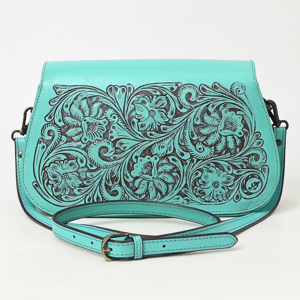 American Darling Adbgz845B Cross Body I Hand Tooled Genuine Leather Women Bag Western Handbag Purse