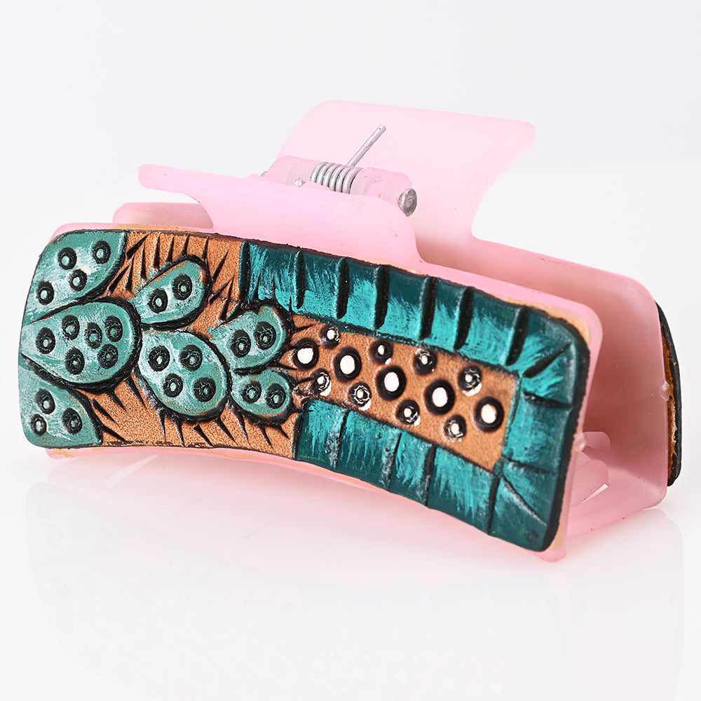 Beautifully Hand Tooled Women Ladies Hair Band Clip Clutcher