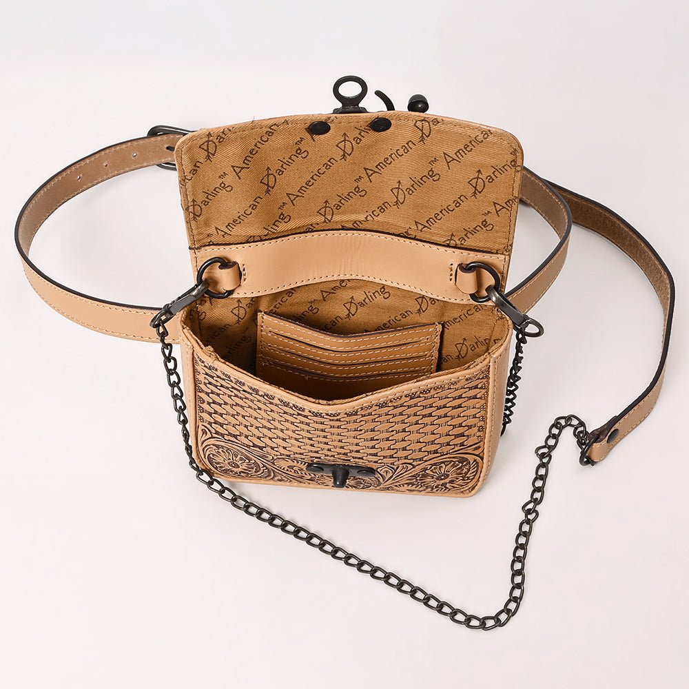 American Darling Crossbody  Hand Tooled Genuine Leather women bag western handbag purse
