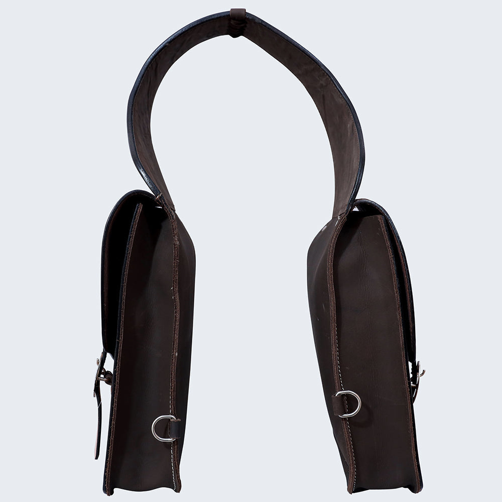 Hilason Western Horse Floral Heavy-duty Trail Ride Genuine Leather Saddle Bag