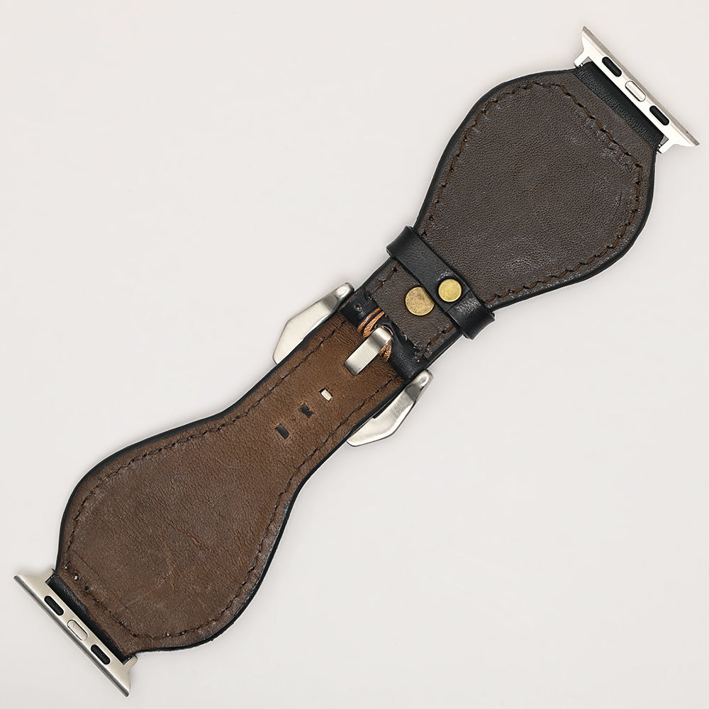 American Darling Beautifully Hand Tooled Genuine American Leather I watch Strap Men and Women Unisex
