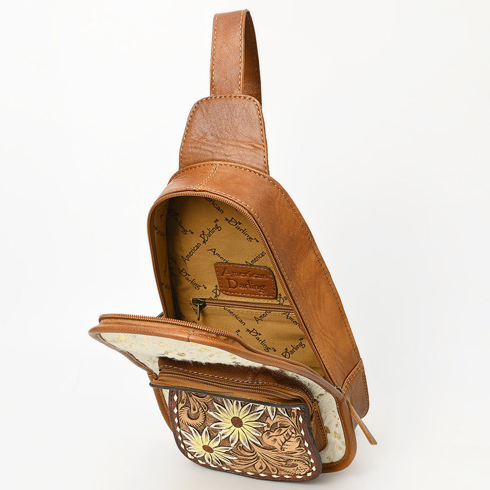 American Darling Sling Hand Tooled Saddle Blanket Genuine Leather women bag western handbag purse