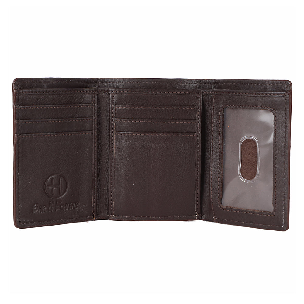 BAR H EQUINE Genuine Leather Rodeo - Bifold & Trifold Wallet For Men Women