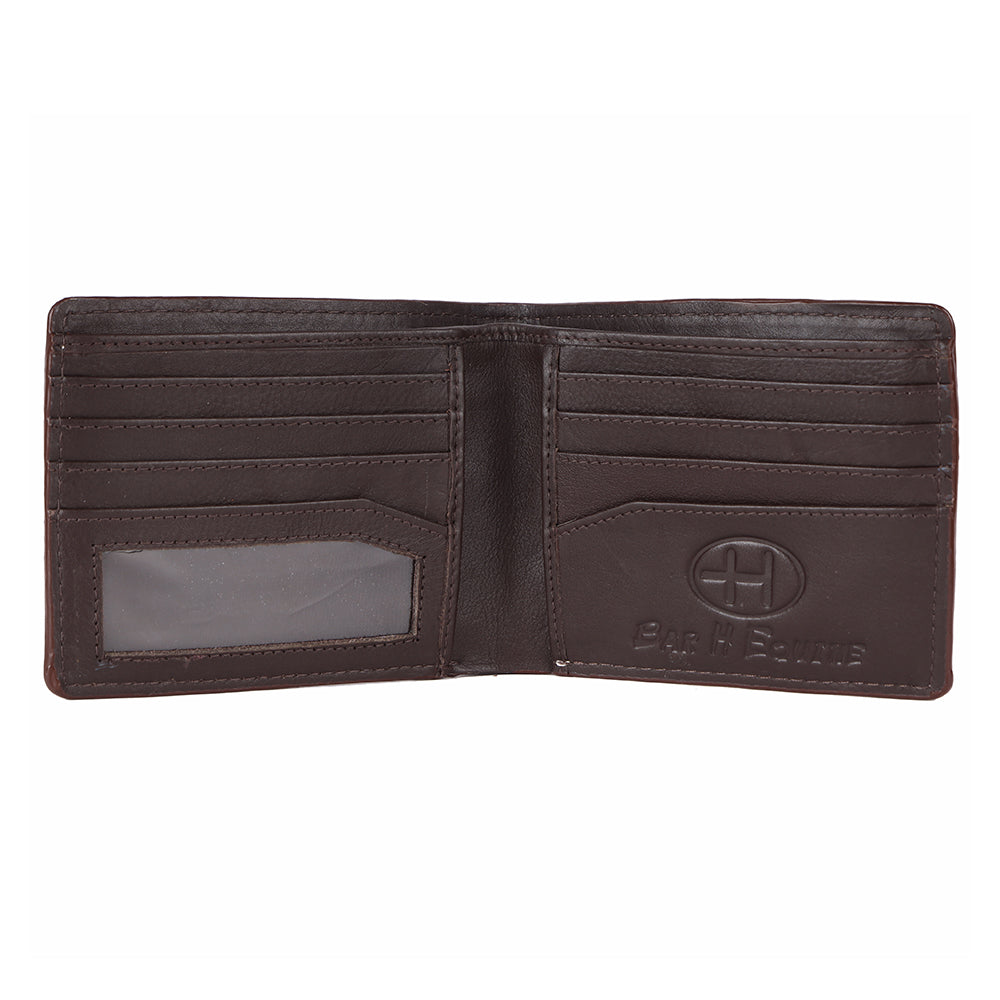 BAR H EQUINE Genuine Leather Rodeo - Bifold & Trifold Wallet For Men Women