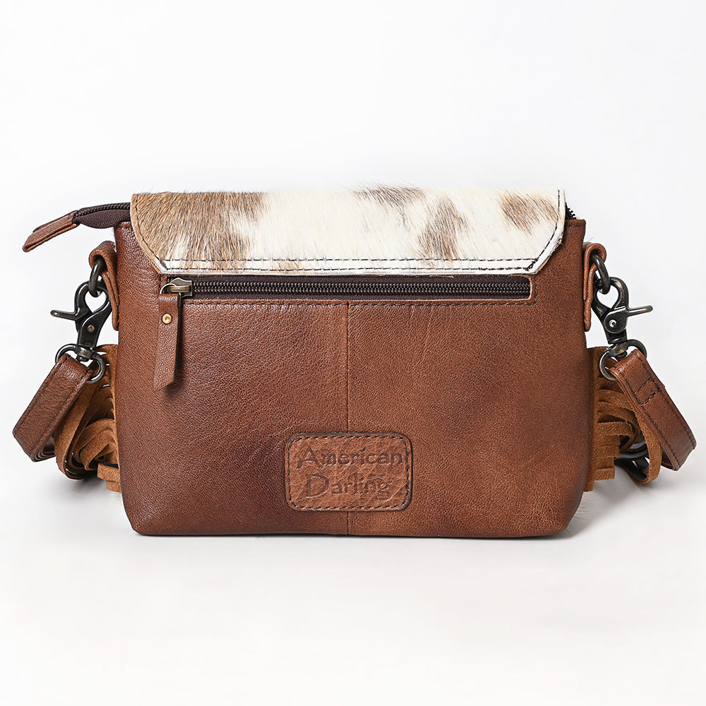 American Darling Adbg1050A Envelope Hand Tooled Hair-On Genuine Leather Women Bag Western Handbag Purse