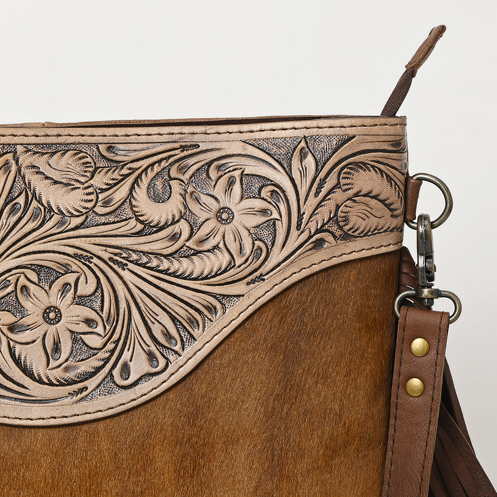 Ohlay Bags OHG191 Cross Body I Hand Tooled Hair-On Genuine Leather Women Bag Western Handbag Purse