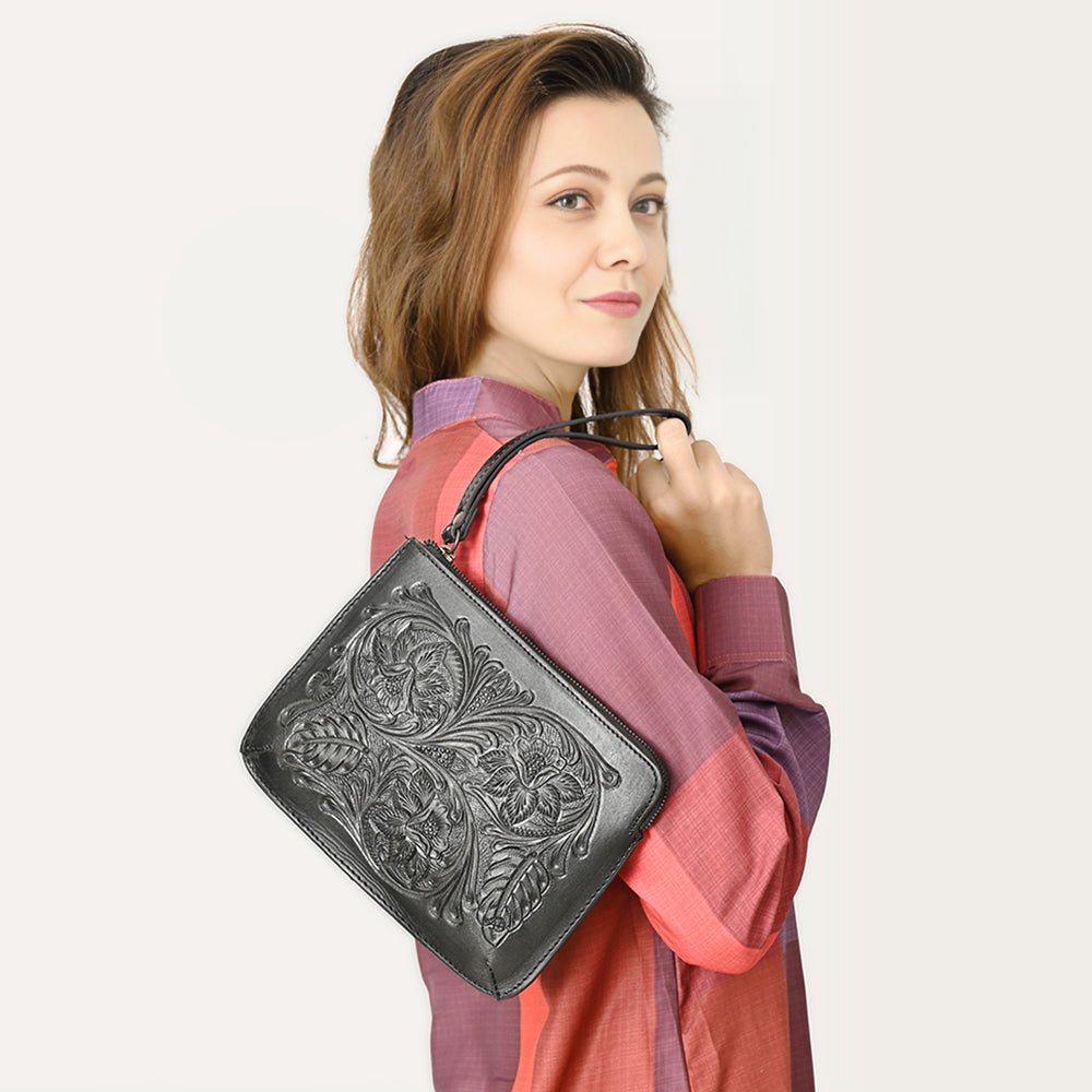 American Darling Hand Tooled Genuine Leather Women Bag Western Handbag Purse