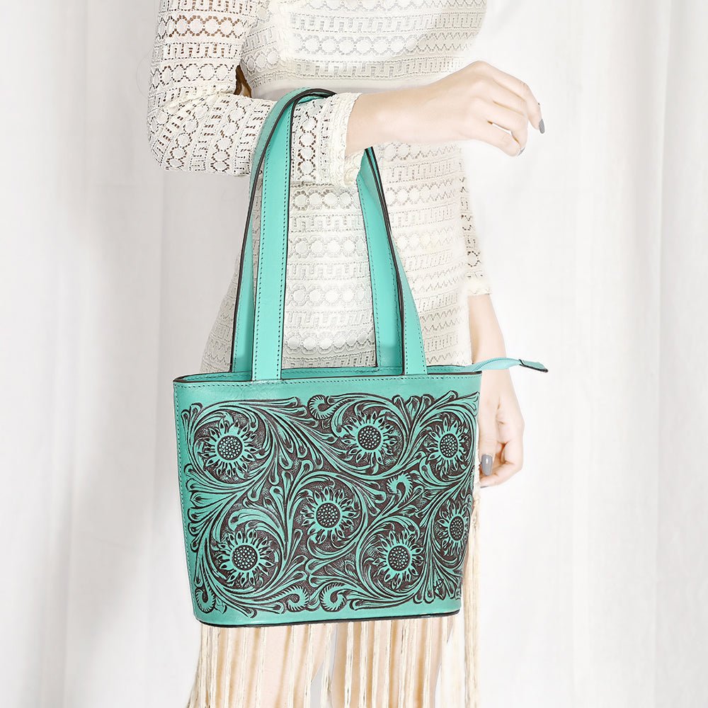 American Darling Hand Tooled Genuine Leather women bag western handbag purse