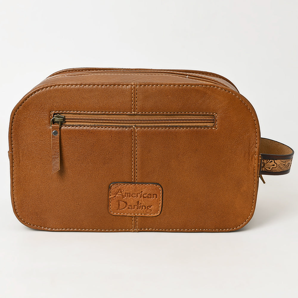 American Darling Adbg1509A Toiletry Hand Tooled Genuine Leather Women Bag Western Handbag Purse