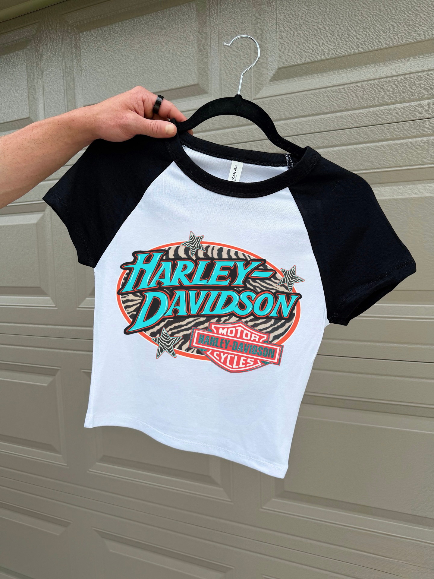 Zebra Harley Baby Tee