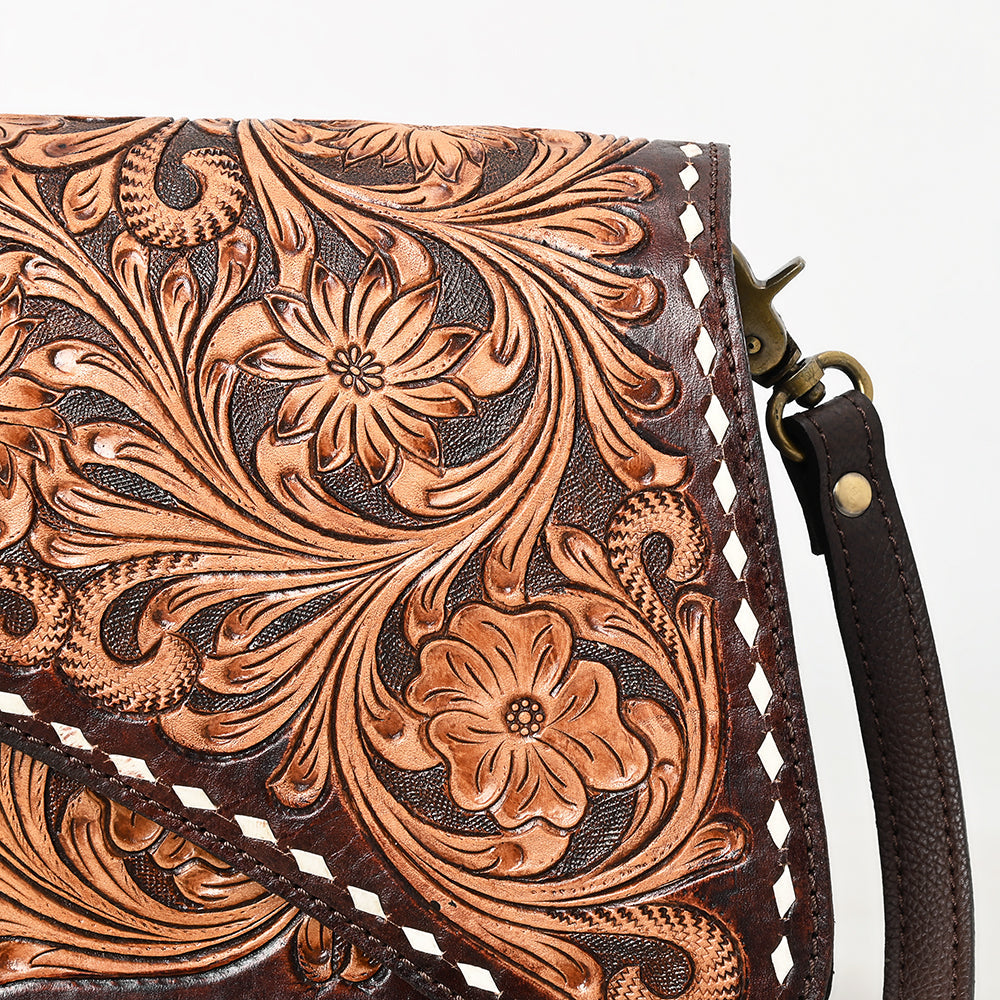 American Darling Adbga587 Cross Body I Hand Tooled Genuine Leather Women Bag Western Handbag Purse