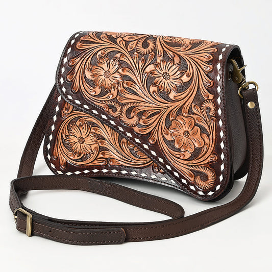 American Darling Adbga587 Cross Body I Hand Tooled Genuine Leather Women Bag Western Handbag Purse