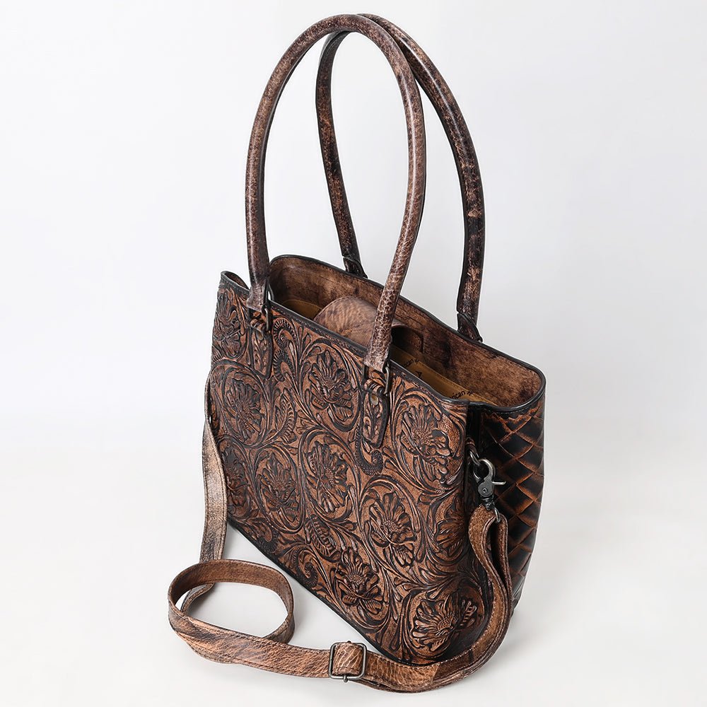 American Darling Tote Beautifully Hand Tooled  Genuine Leather women bag western handbag purse