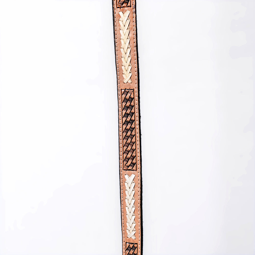 American Darling Hand tooled Hatband Genuine American Leather Western Adjustable Unisex
