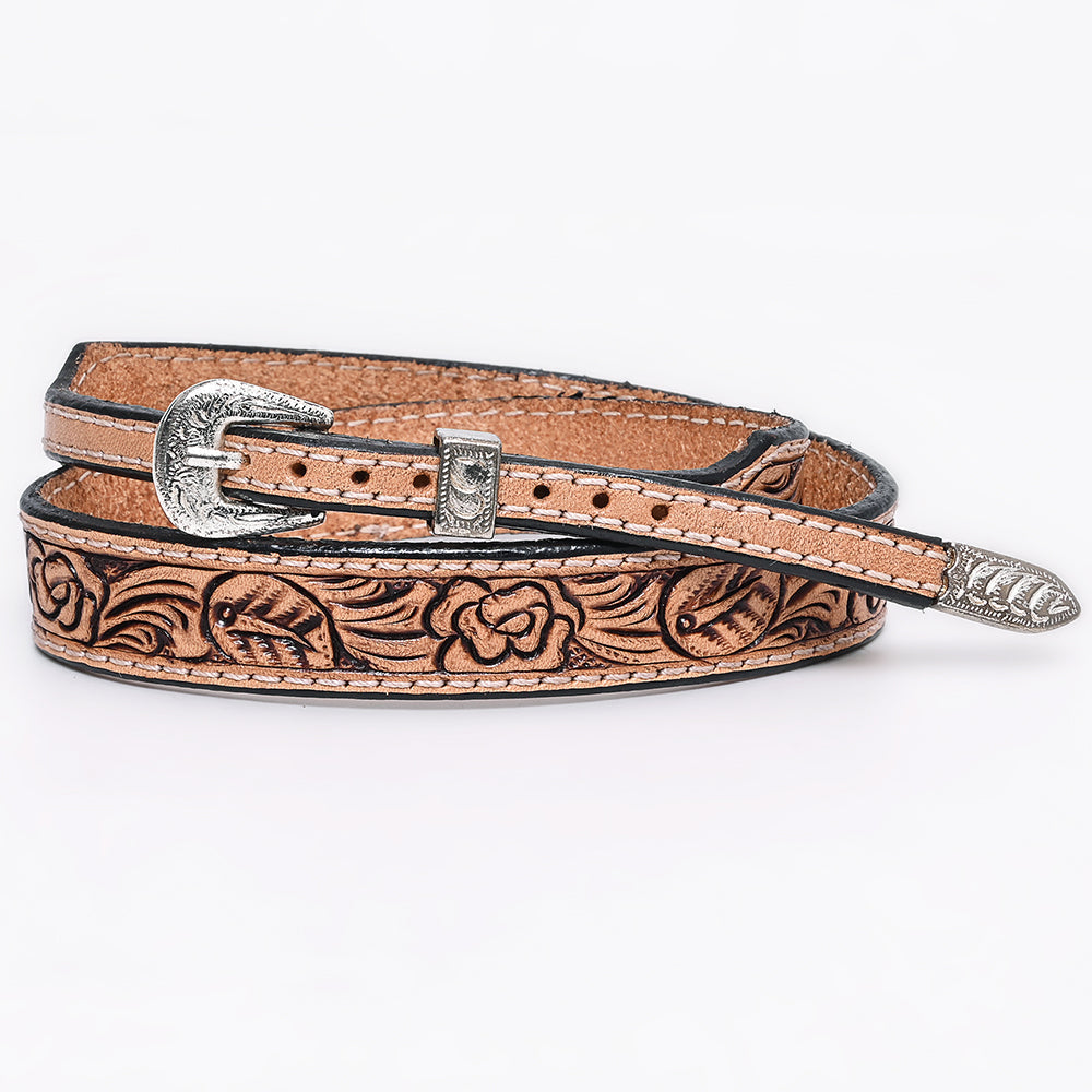 American Darling Hand tooled Hatband Genuine American Leather Western Adjustable Unisex