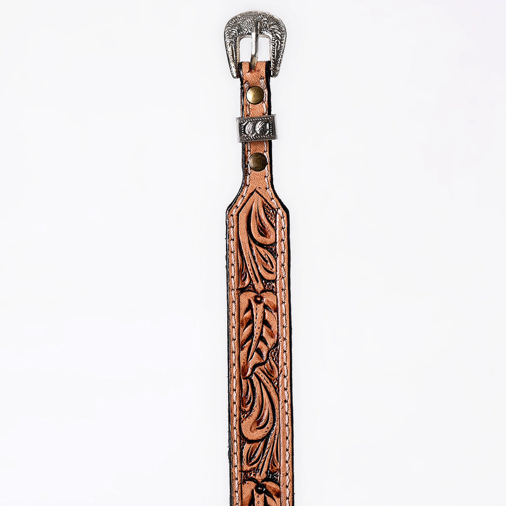American Darling Hand tooled Hatband Genuine American Leather Western Adjustable Unisex