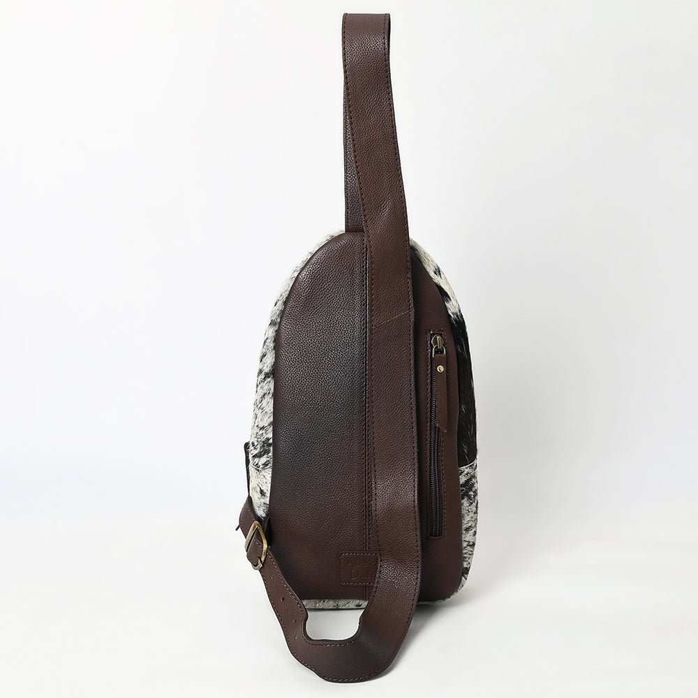 American Darling Sling Beautifully Hand Tooled Hair On Genuine Leather Women Bag Western Handbag Purse |