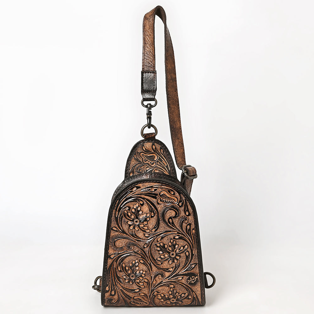 American Darling Sling Hand Tooled Leather Women Bag Western Handbag Purse