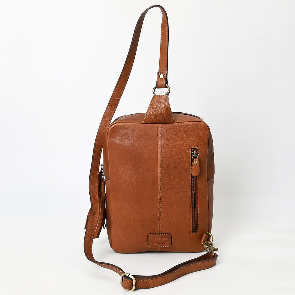 American Darling Adbga624 Sling Hand Tooled Hair-On Genuine Leather Women Bag Western Handbag Purse