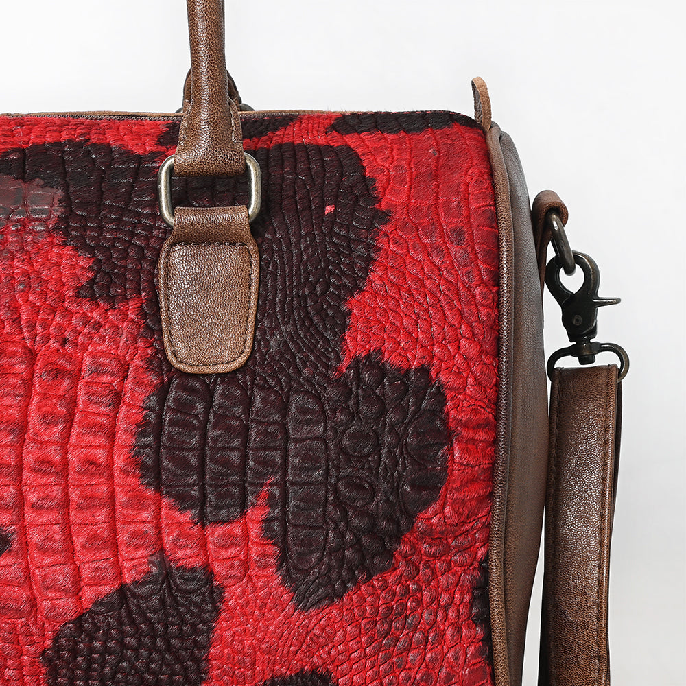 American Darling Adbg1562A Duffel Crocodile Embossed Genuine Leather Women Bag Western Handbag Purse