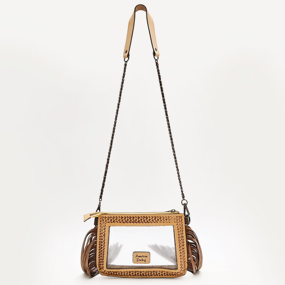 Clear Bag Beautifully Hand Tooled Genuine Leather women bag western handbag purse