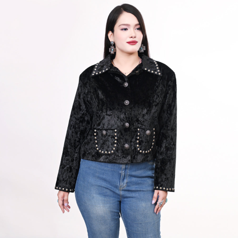 American Darling ADDR010 Velvet Women shirt dress Tunic Ladies girl Top Black