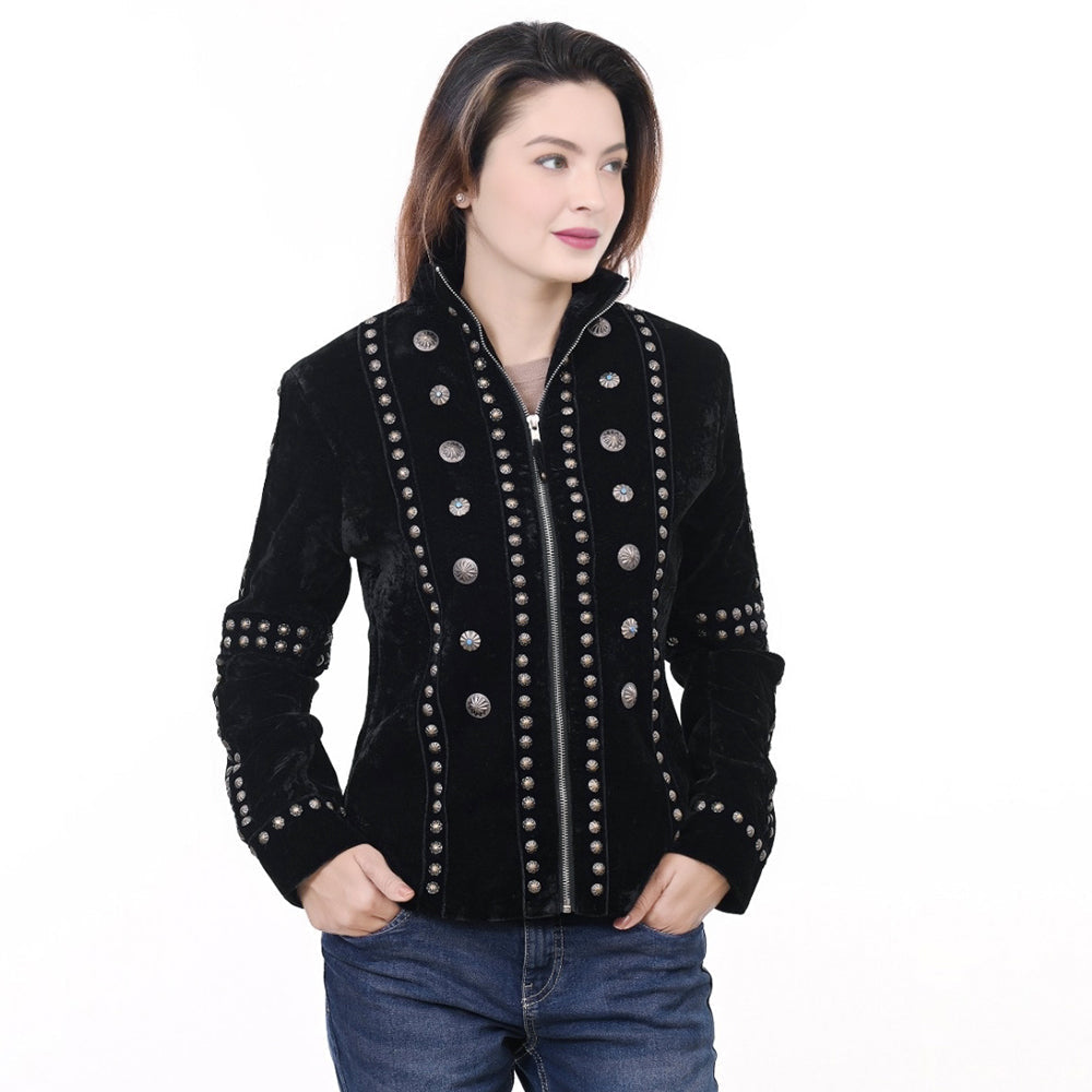 American Darling ADDR015 Velvet Women shirt dress Tunic Ladies girl Top Black