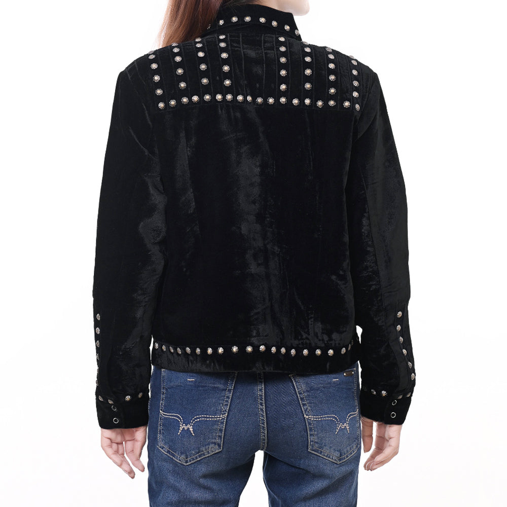 American Darling ADDR020 Denim Women shirt Jacket  Dress Tunic Ladies Girl Top Black