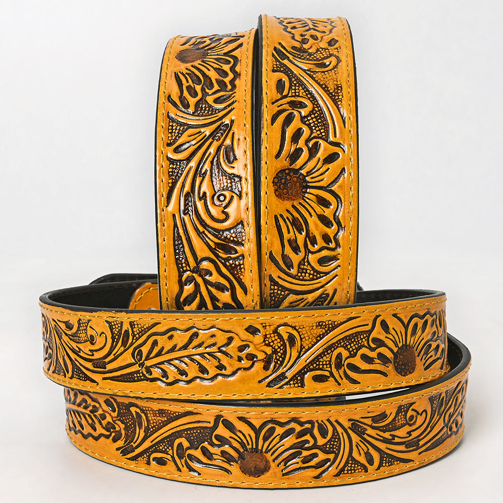 AMERICAN DARLING Beautifully Hand Tooled American Leather Unisex Belt