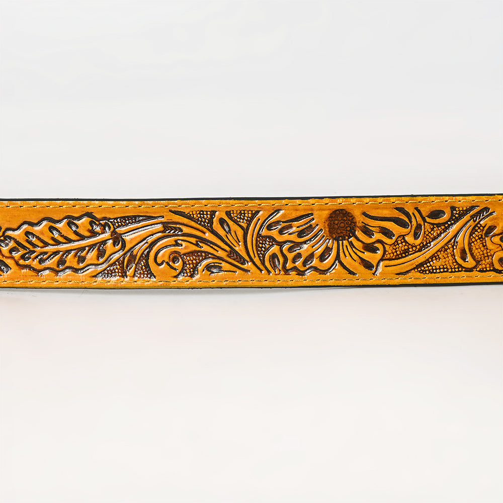 AMERICAN DARLING Beautifully Hand Tooled American Leather Unisex Belt