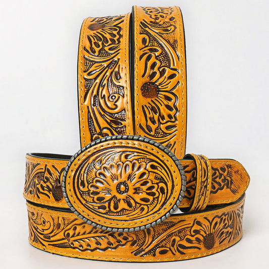 AMERICAN DARLING Beautifully Hand Tooled American Leather Unisex Belt